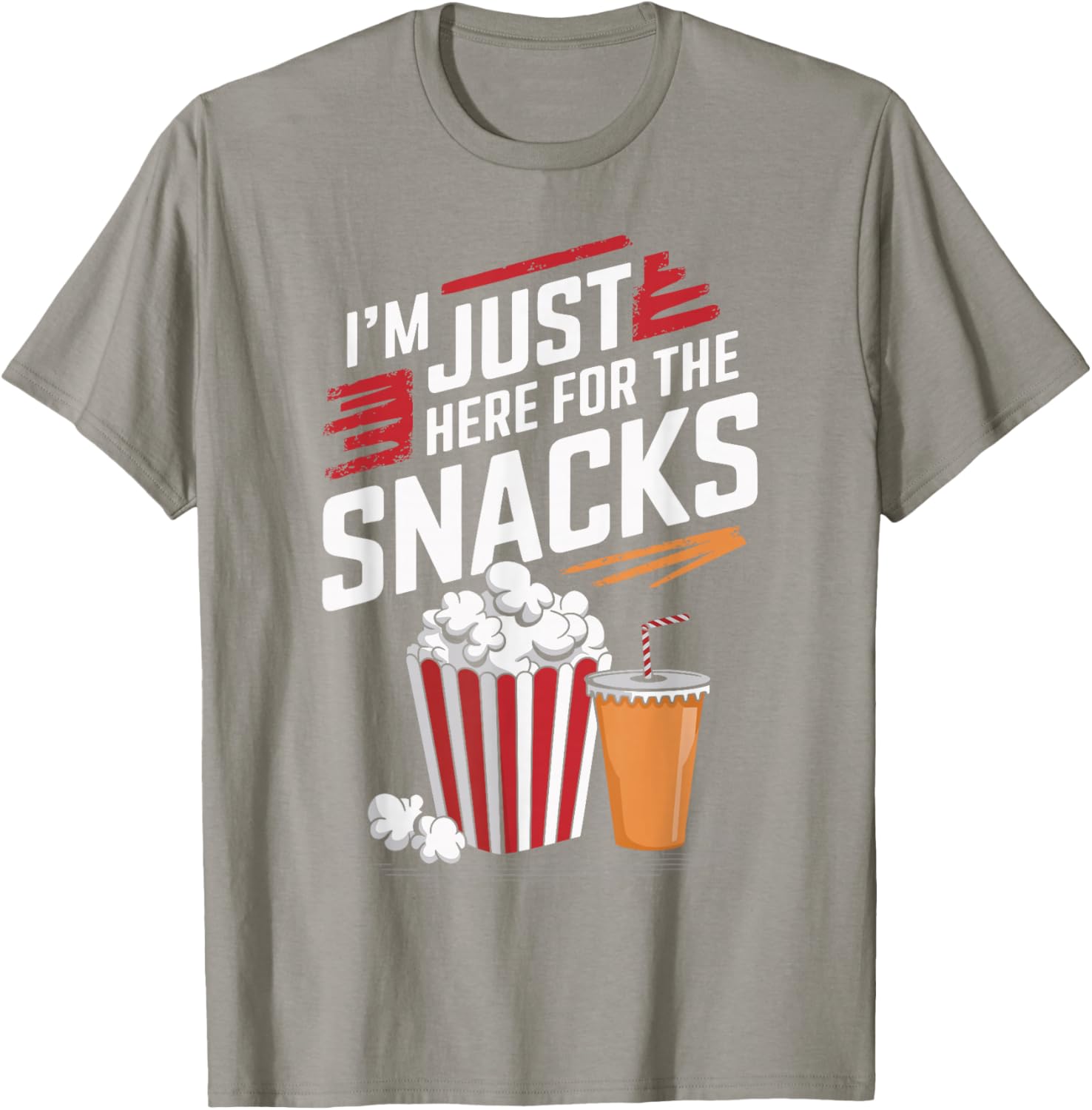 Funny Food Lover T-Shirt I'm Just Here For The Snacks Gift for Foodies - 9