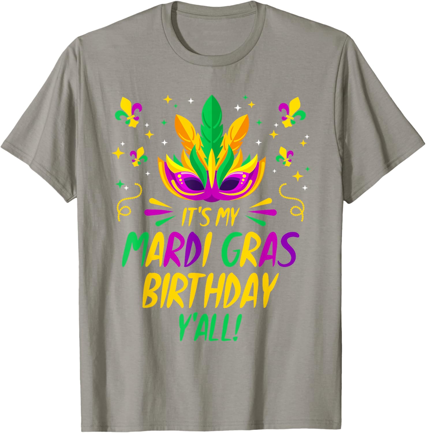 Mardi Gras Birthday T-Shirt Fun Celebration Outfit for Birthday Party - 21