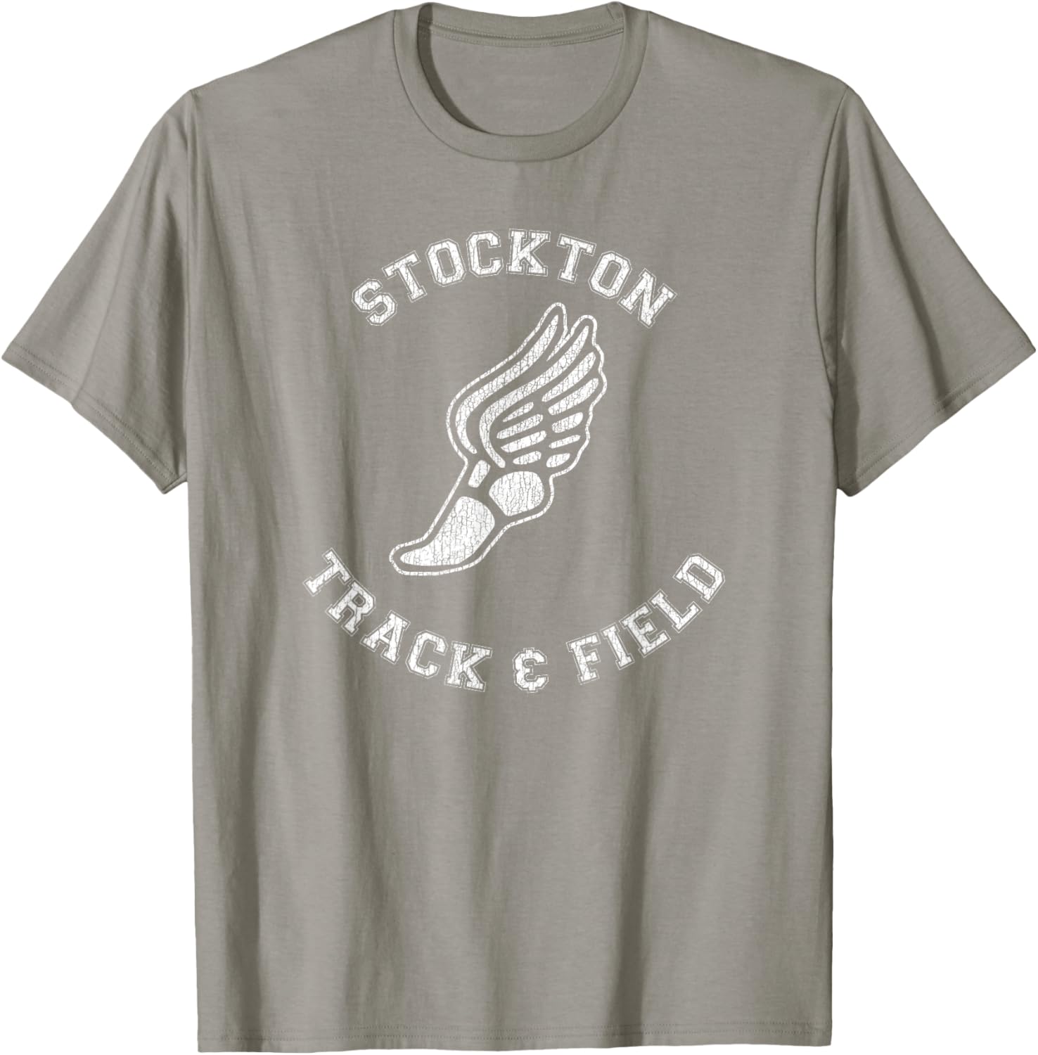 Stockton Track & Field Retro 80s Distressed T-Shirt for Casual Style - 22