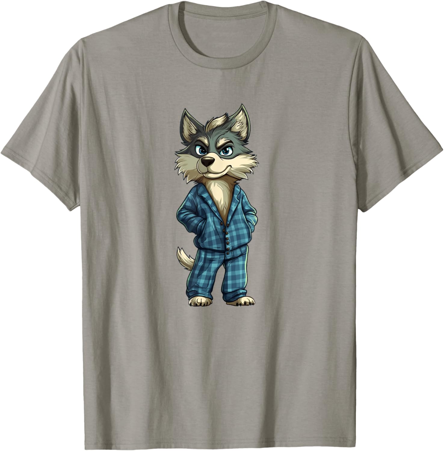 Funny Dreamy Wolf Pajama T-Shirt for Sleepy Boys and Girls - 16