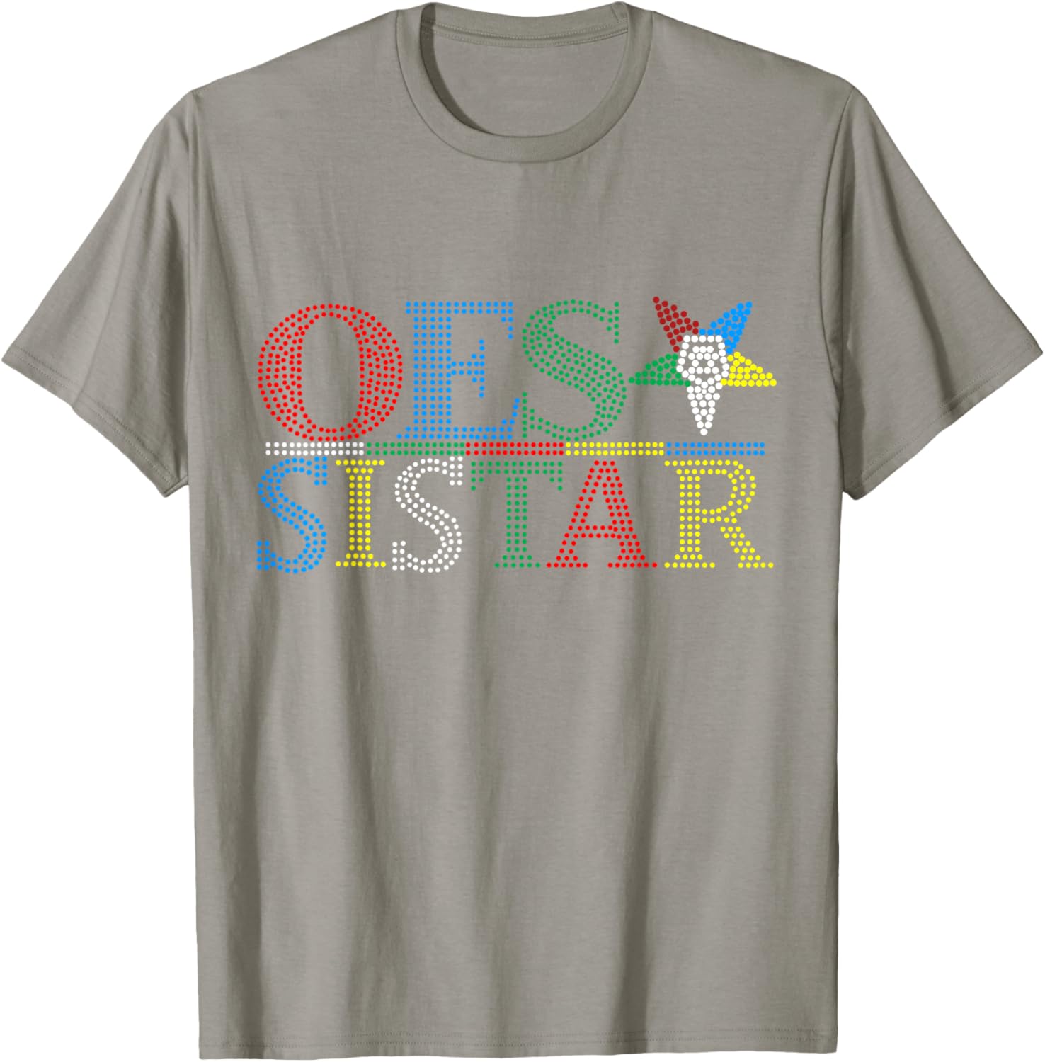 OES Sistar Dot Print Design Order of the Eastern Star Sisters T-Shirt - 22