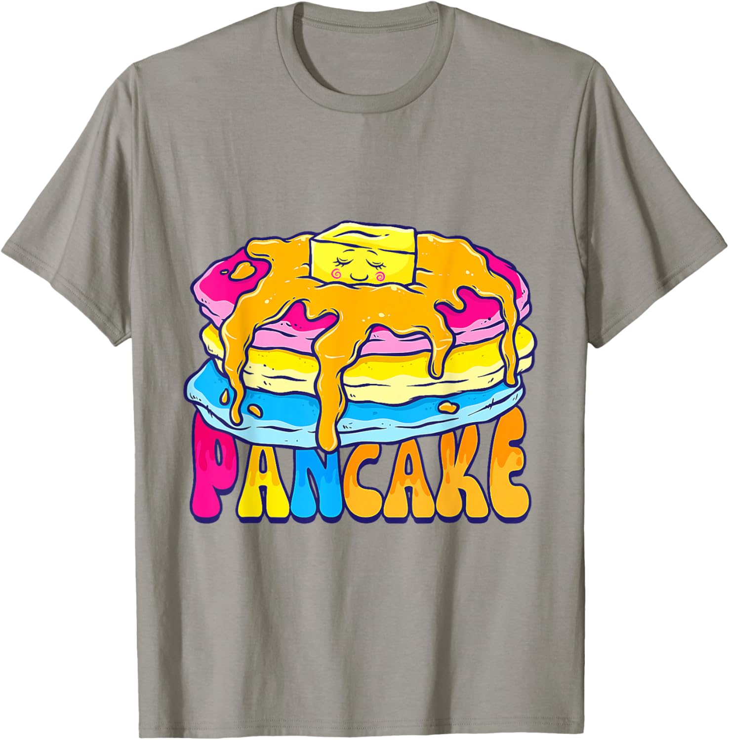 Pancakes Pansexual Pride T-Shirt for LGBTQ+ Omnisexual Love and Fun - 4