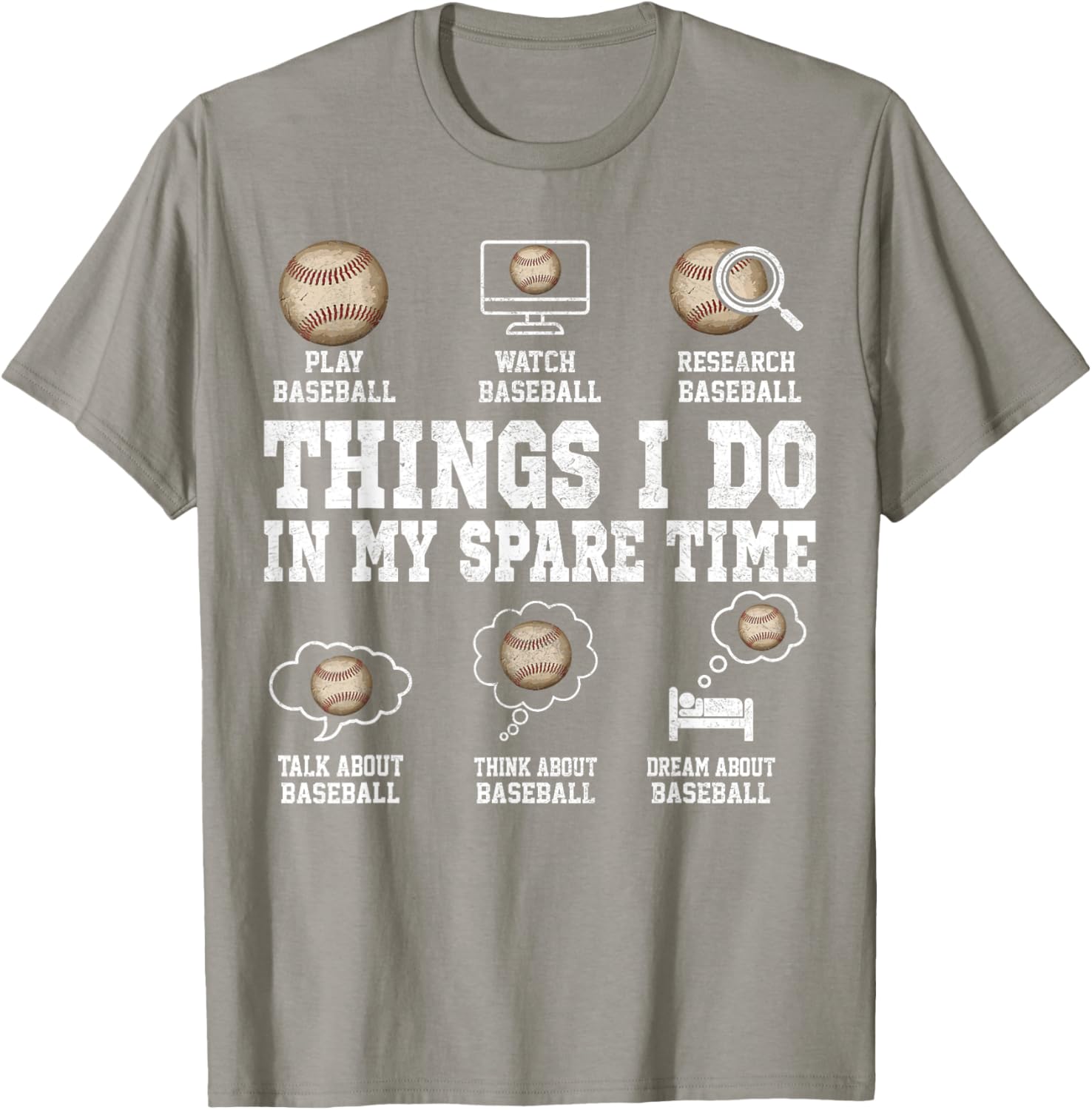 Funny Baseball Player T-Shirt for Fans Perfect for Spare Time Fun - 3
