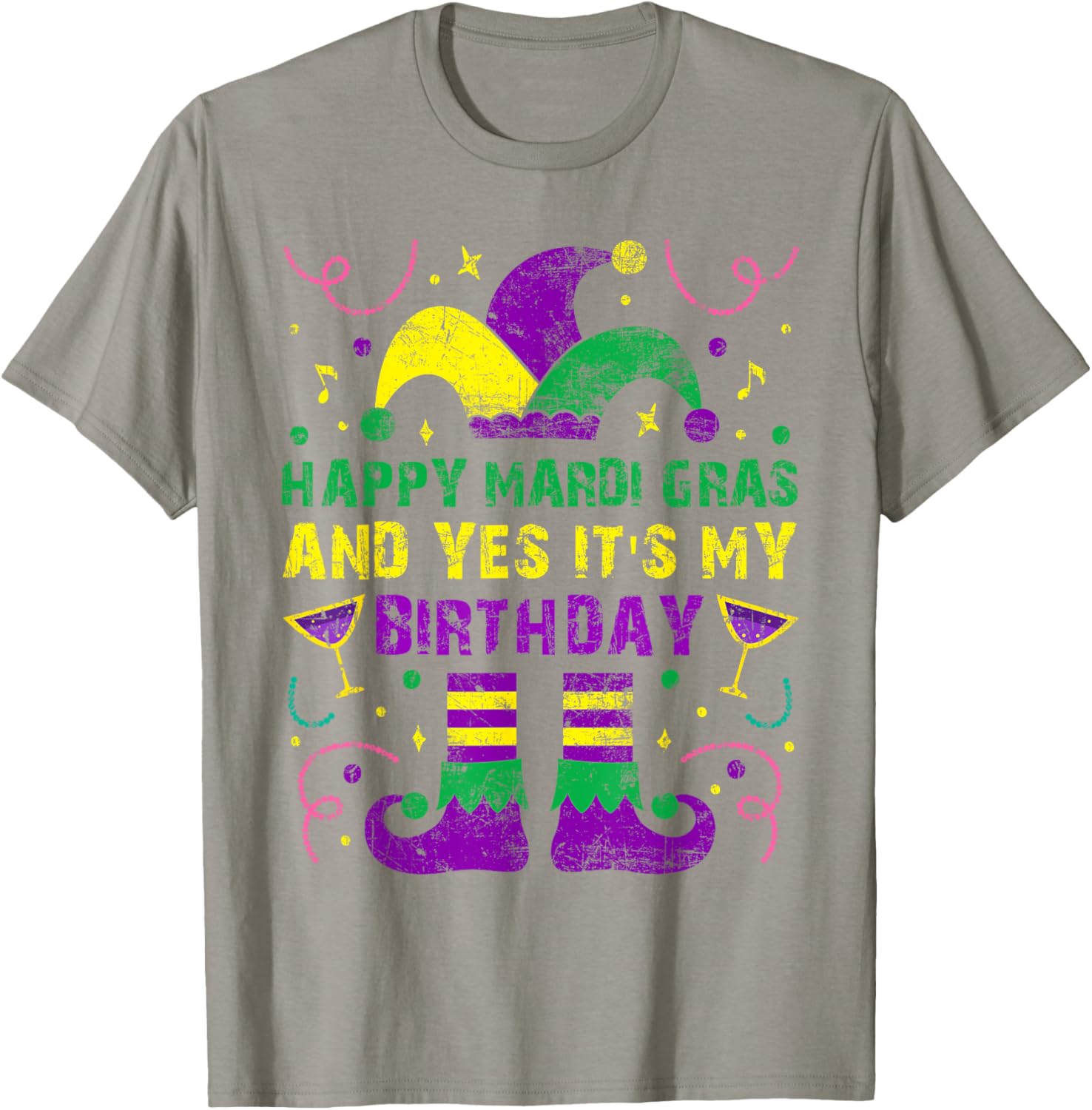 Happy Mardi Gras Birthday T-Shirt for Men Women Kids Party Fun - 7