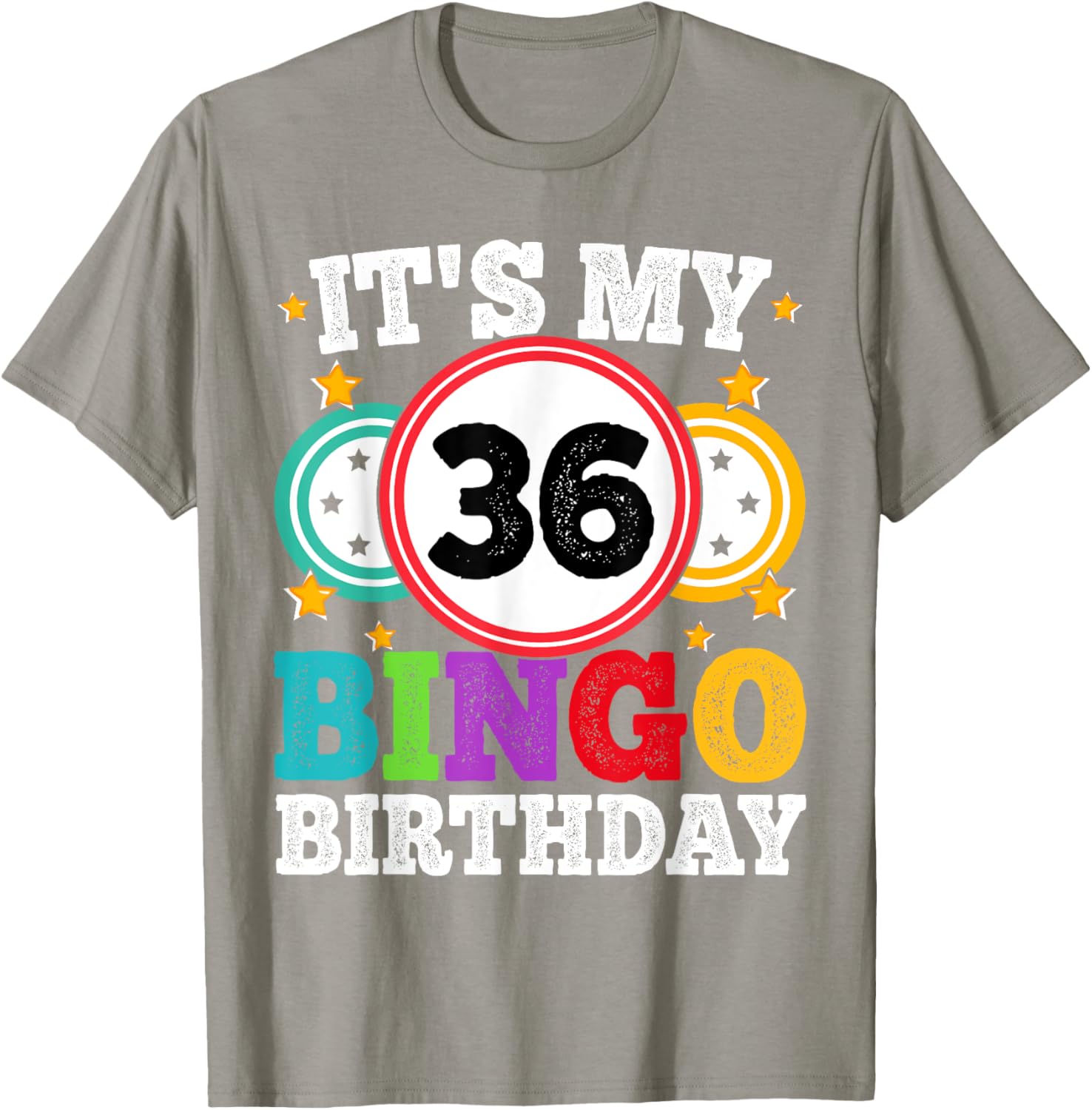 Funny 36th Birthday Bingo T-Shirt for Men and Women - Celebrate in Style - 14
