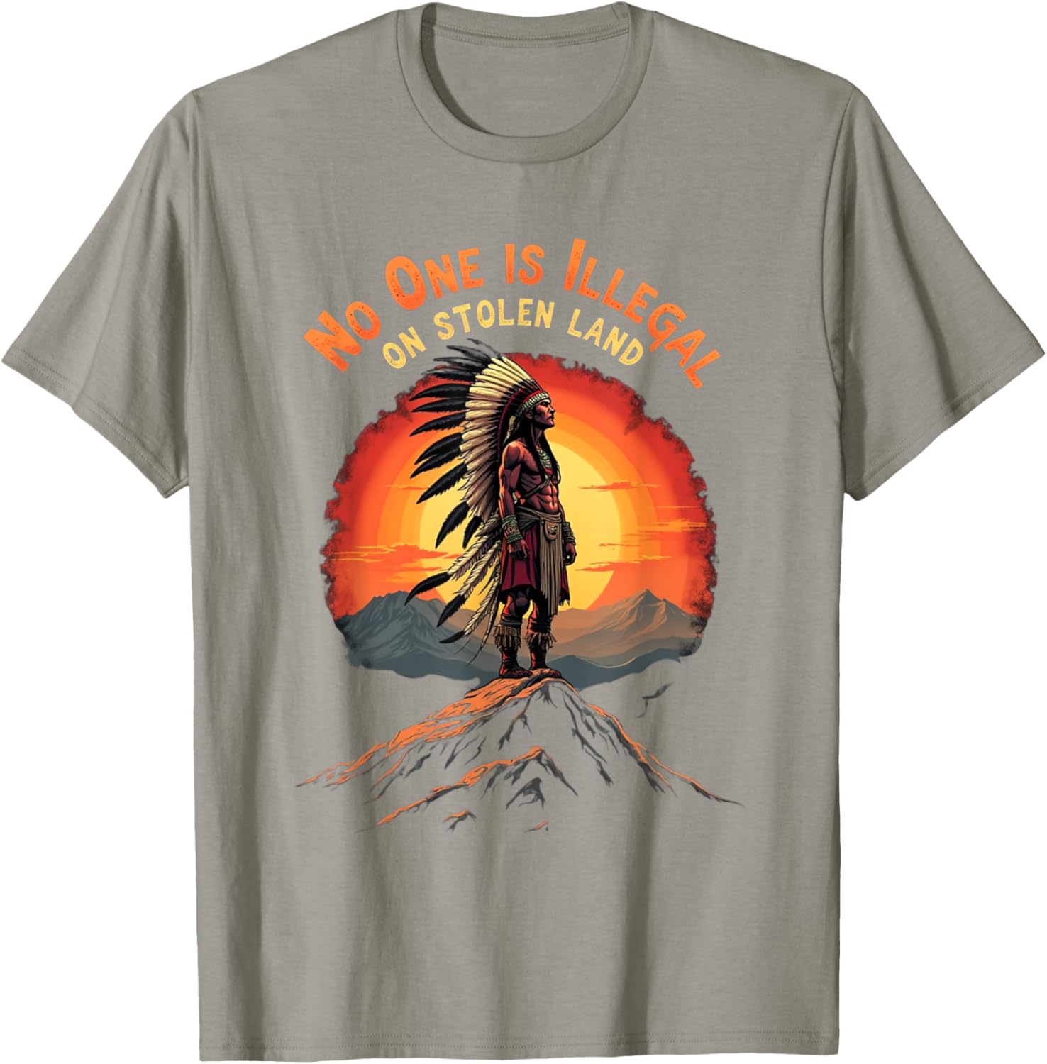 Native Americans No One Is Illegal on Stolen Land T-Shirt for All - 4