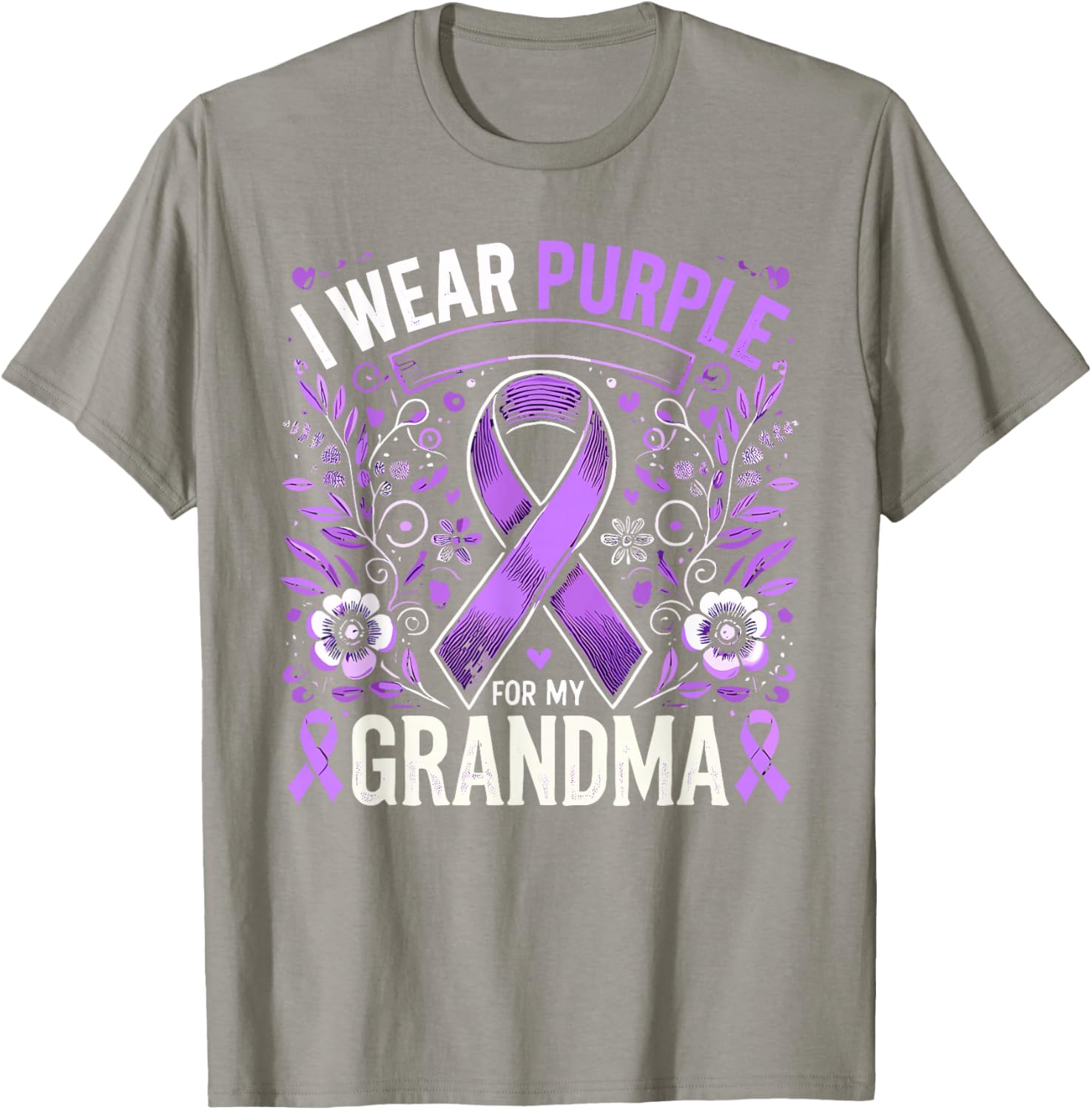 I Wear Purple for My Grandma T-Shirt for Pancreatic Cancer Awareness - 3