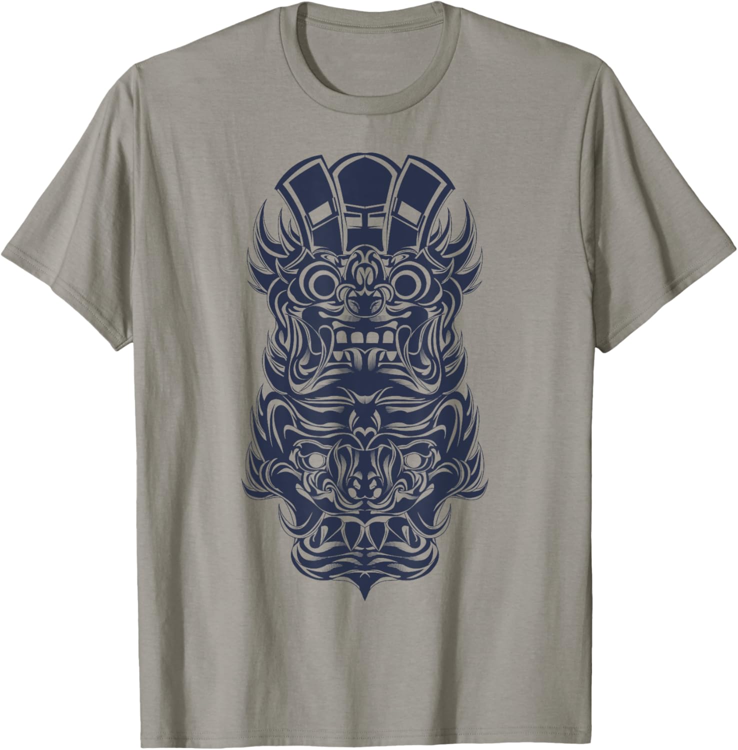Bali Barong Mask Ubud T-Shirt Inspired by Rangda Mythology Design - 1