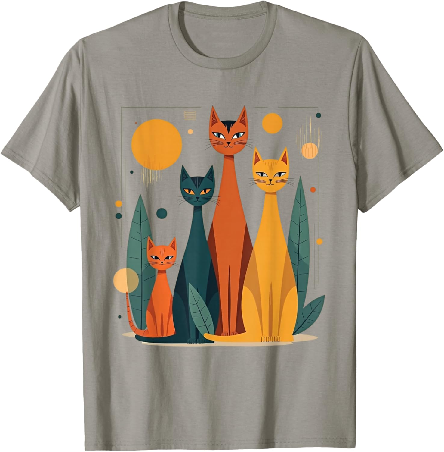 Vintage Retro Mid-Century Modern Cats T-Shirt in 50s 60s Style - 9