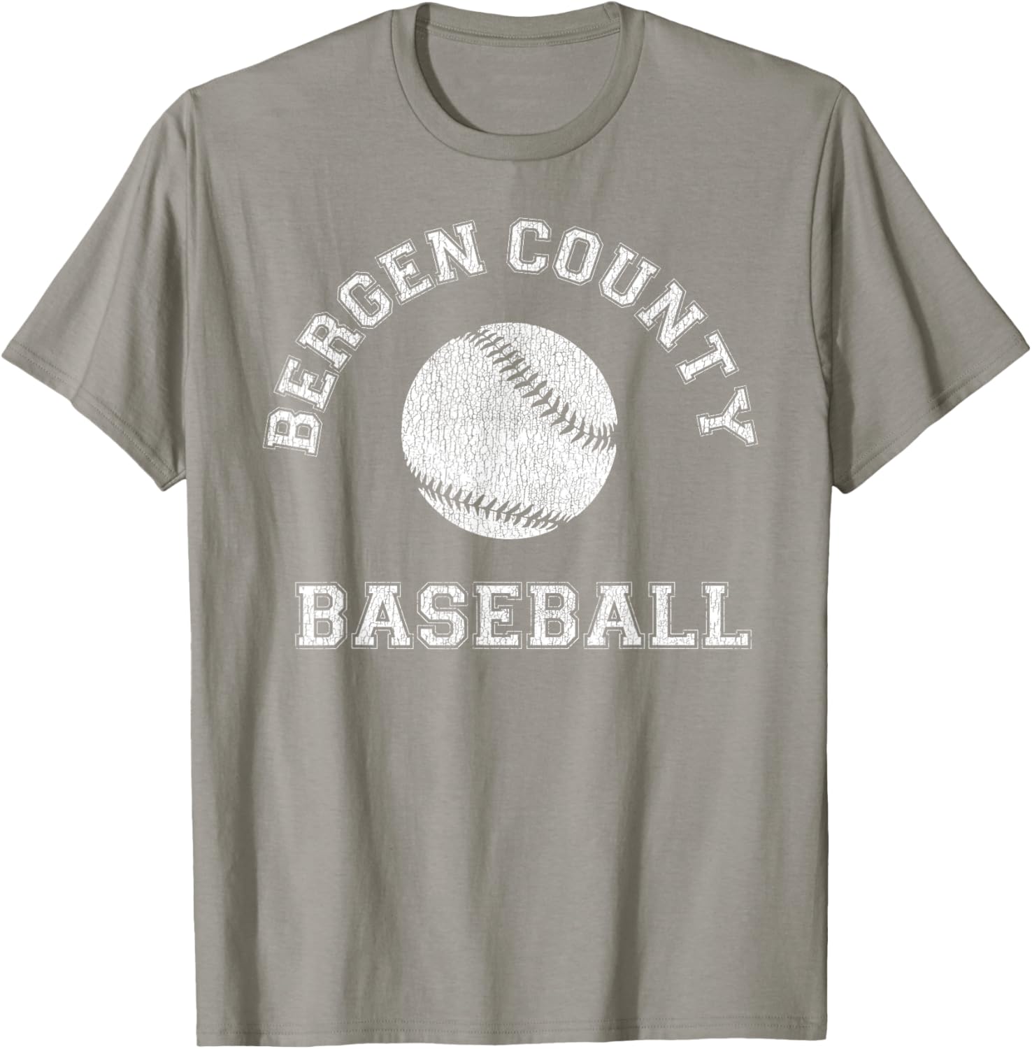 Bergen County Baseball Distressed Retro Classic T-Shirt for Fans - 22