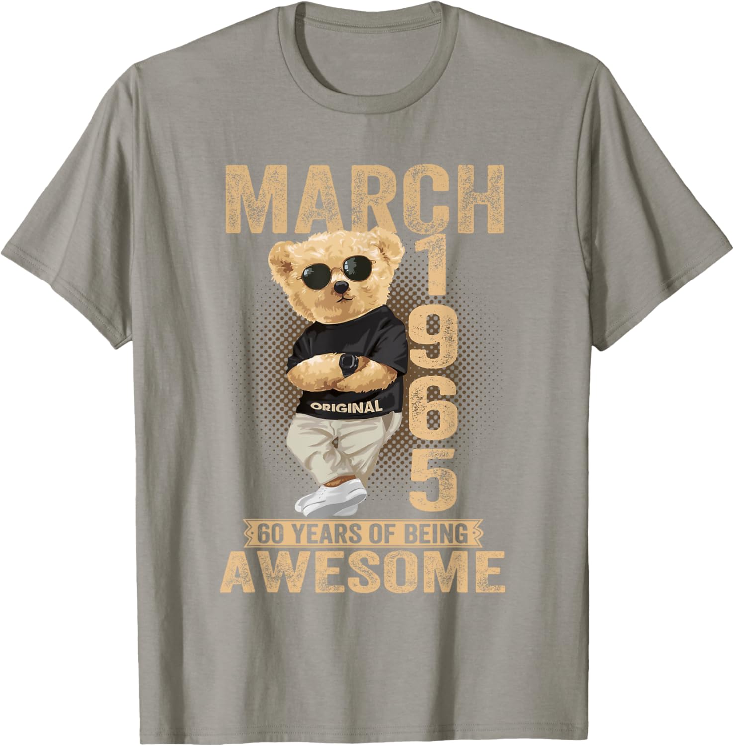 60th Birthday Teddy Bear T-Shirt for Men and Women Born in 1964 - 12