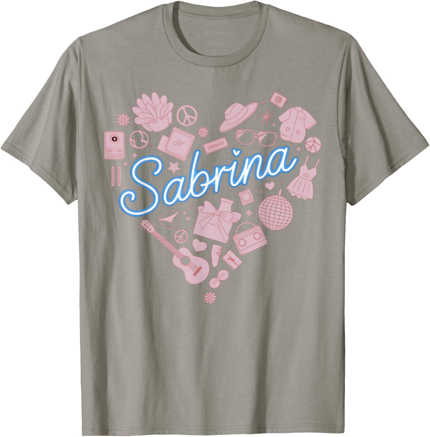 Personalized Girl Retro Sabrina Heart T-Shirt for Stylish Kids - 2
