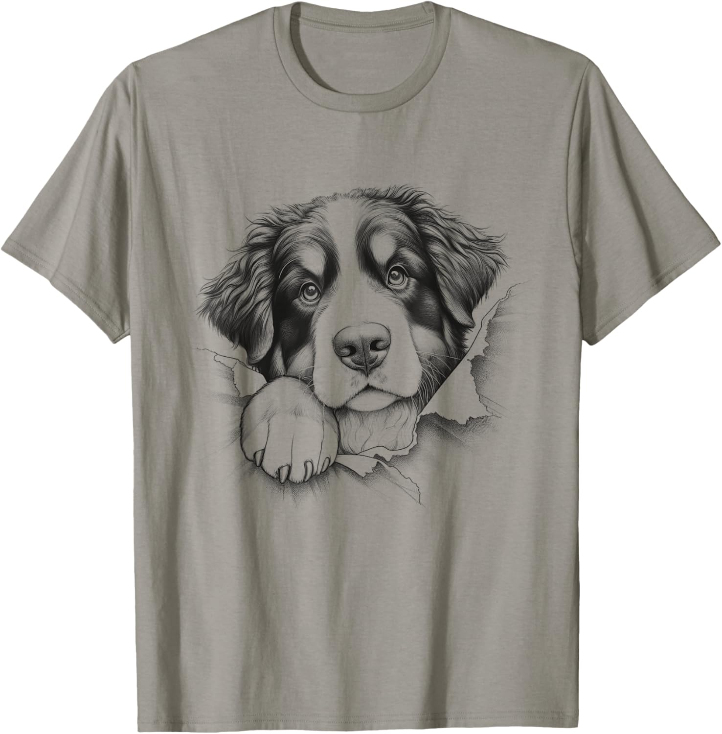 Funny Bernese Mountain Dog Peeking T-Shirt for Dog Lovers - Unisex Design - 1
