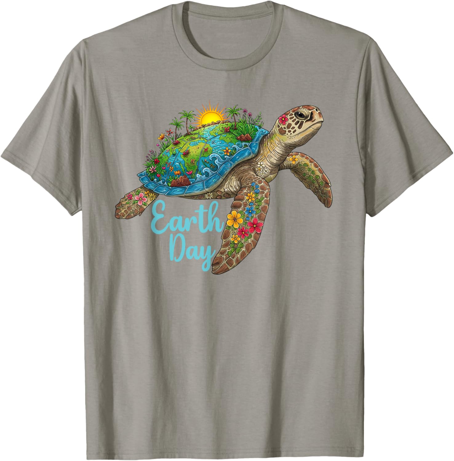Save the Earth Sea Turtle T-Shirt for Men and Women Earth Day Gift - 10