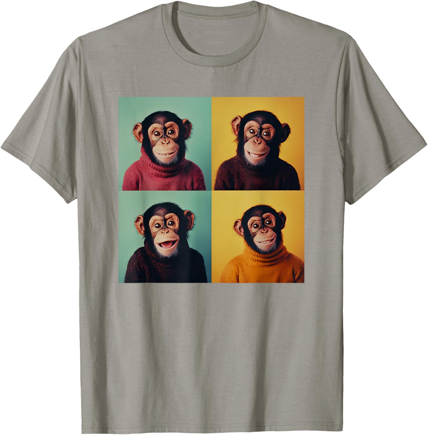 Funny Monkey Chimp T-Shirt for Animal Lovers - Awkward Photoshoot Design - 9