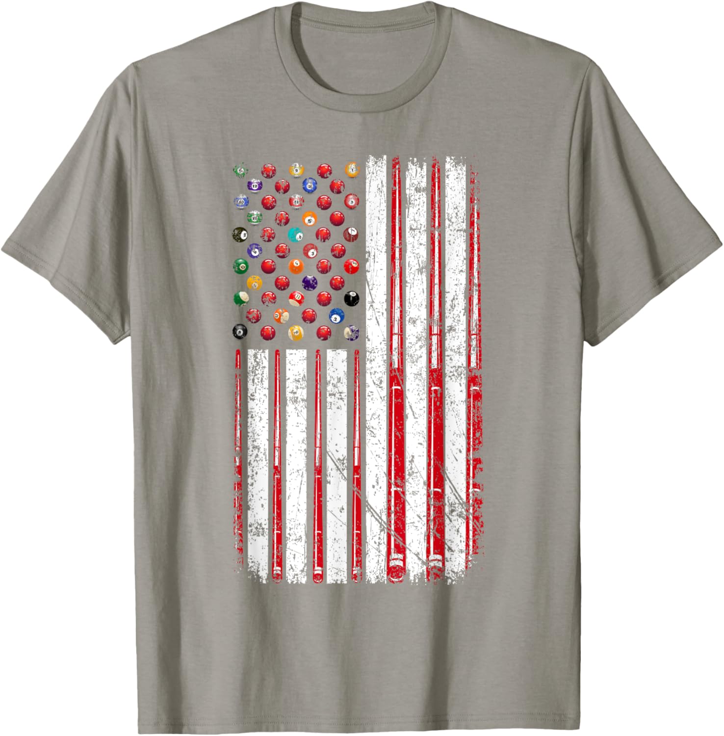 American Flag Pool Player T-Shirt for Billiard Lovers, USA Pride Apparel - 4