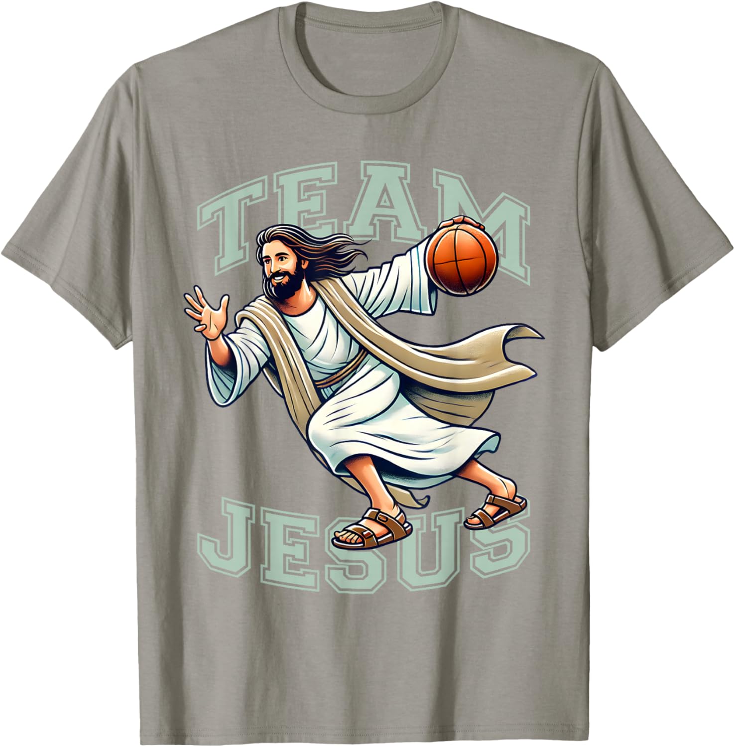 Team Jesus Basketball Tee Christ Playing Basketball T-Shirt for Sports Fans - 10