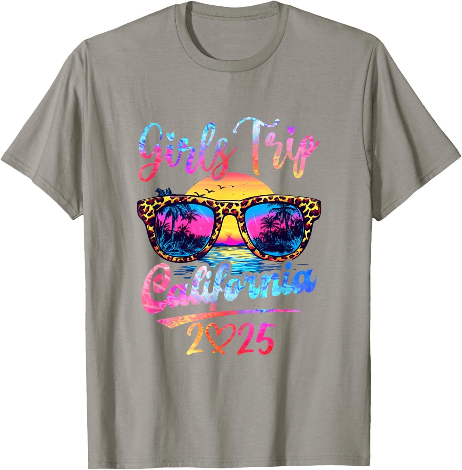 Girls Trip California 2025 Matching Summer Vacation T-Shirt for Women - 7
