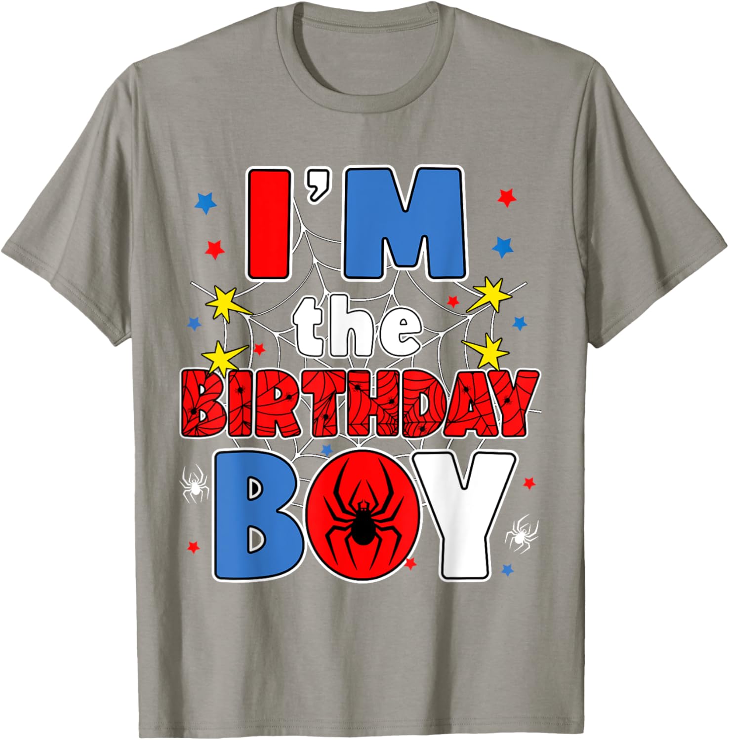 I'm The Birthday Boy Spider Web Family Party T-Shirt for Kids - 25