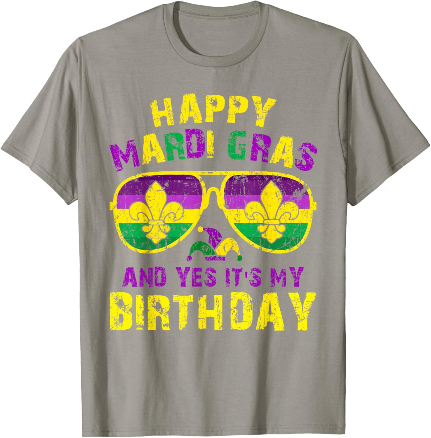 Happy Mardi Gras Birthday T-Shirt for Men, Women, and Kids Celebration - 3