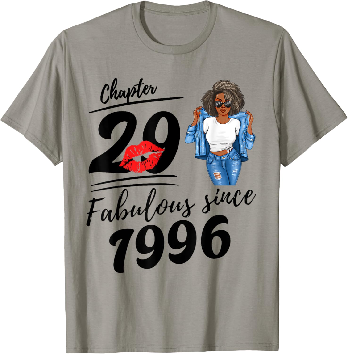 29th Birthday Melanin T-Shirt Fabulous Since 1996 for Women - 7
