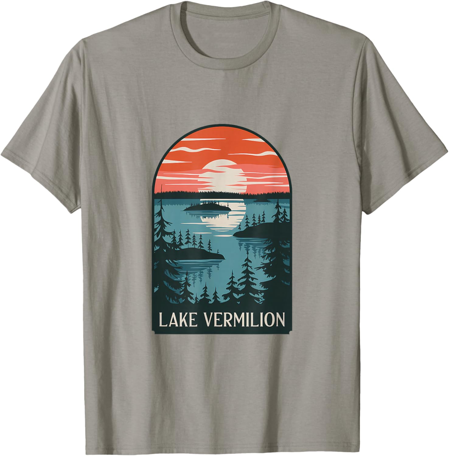 Lake Vermilion Sunset Reflection T-Shirt for Nature Lovers and Adventurers - 20