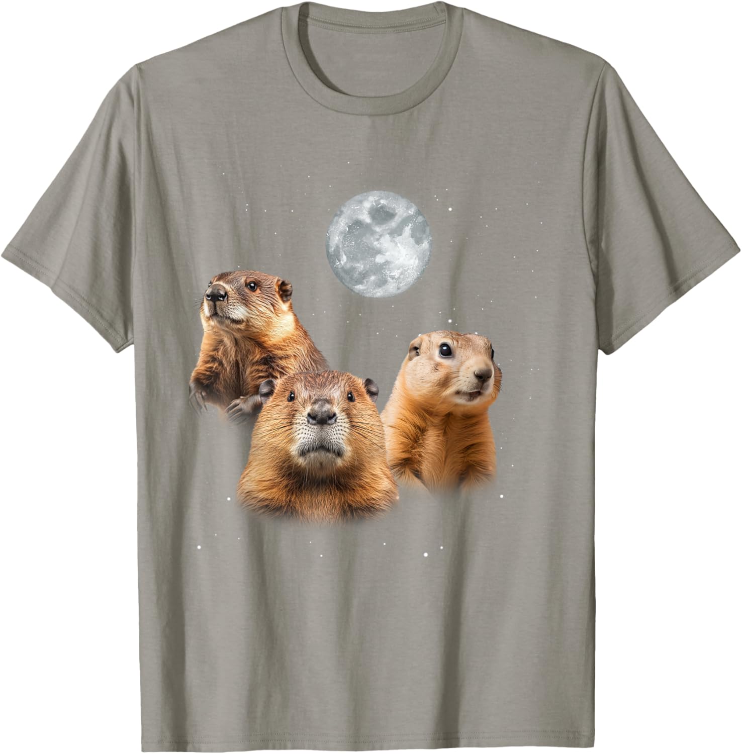 Funny Groundhog Day T-Shirt with Three Groundhog Faces for Fun Celebrations - 4