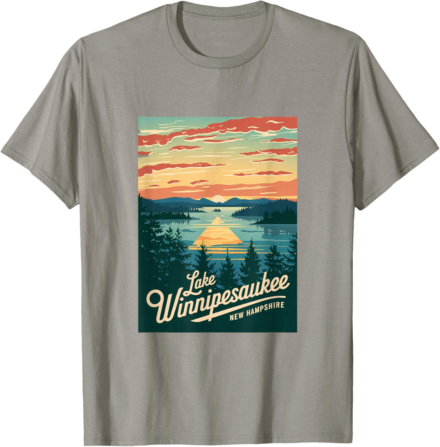 Sunset Beauty T-Shirt Featuring Scenic Lake Winnipesaukee, New Hampshire - 20