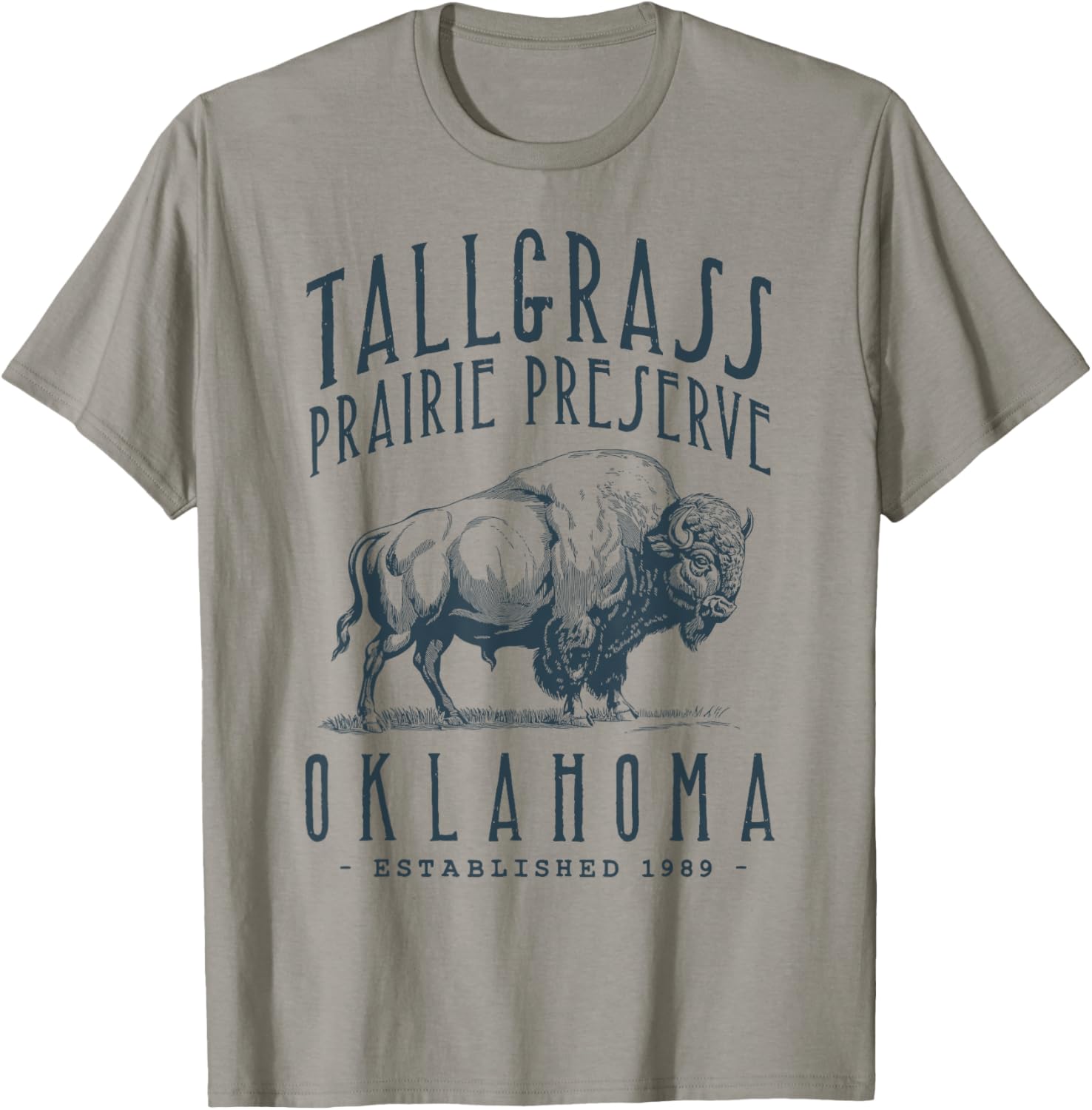 Tallgrass Prairie Oklahoma Bison Design T-Shirt for Nature Lovers - 6