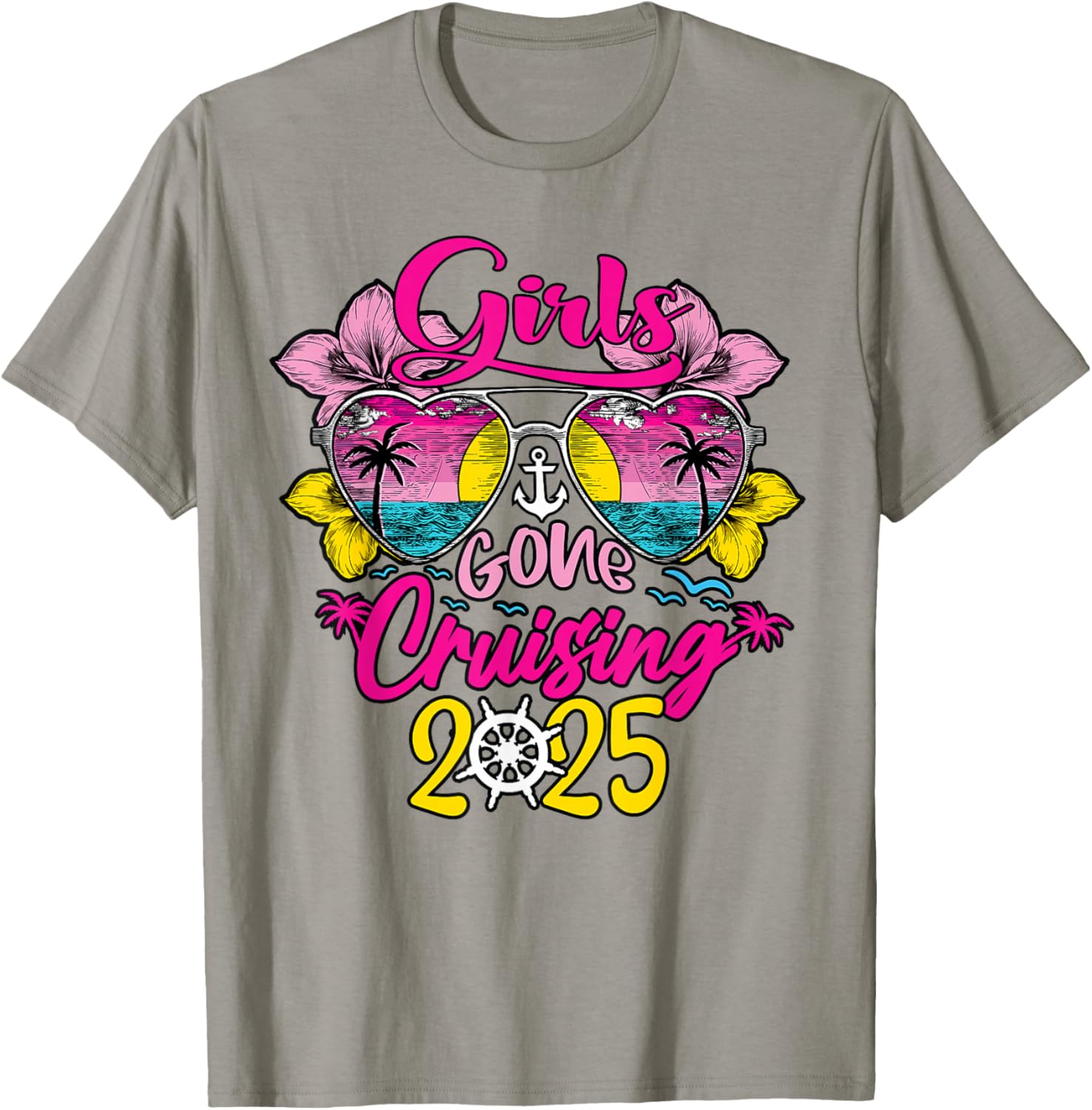 Girls Gone Cruising 2025 Funny Besties T-Shirt for Vacation Fun - 4