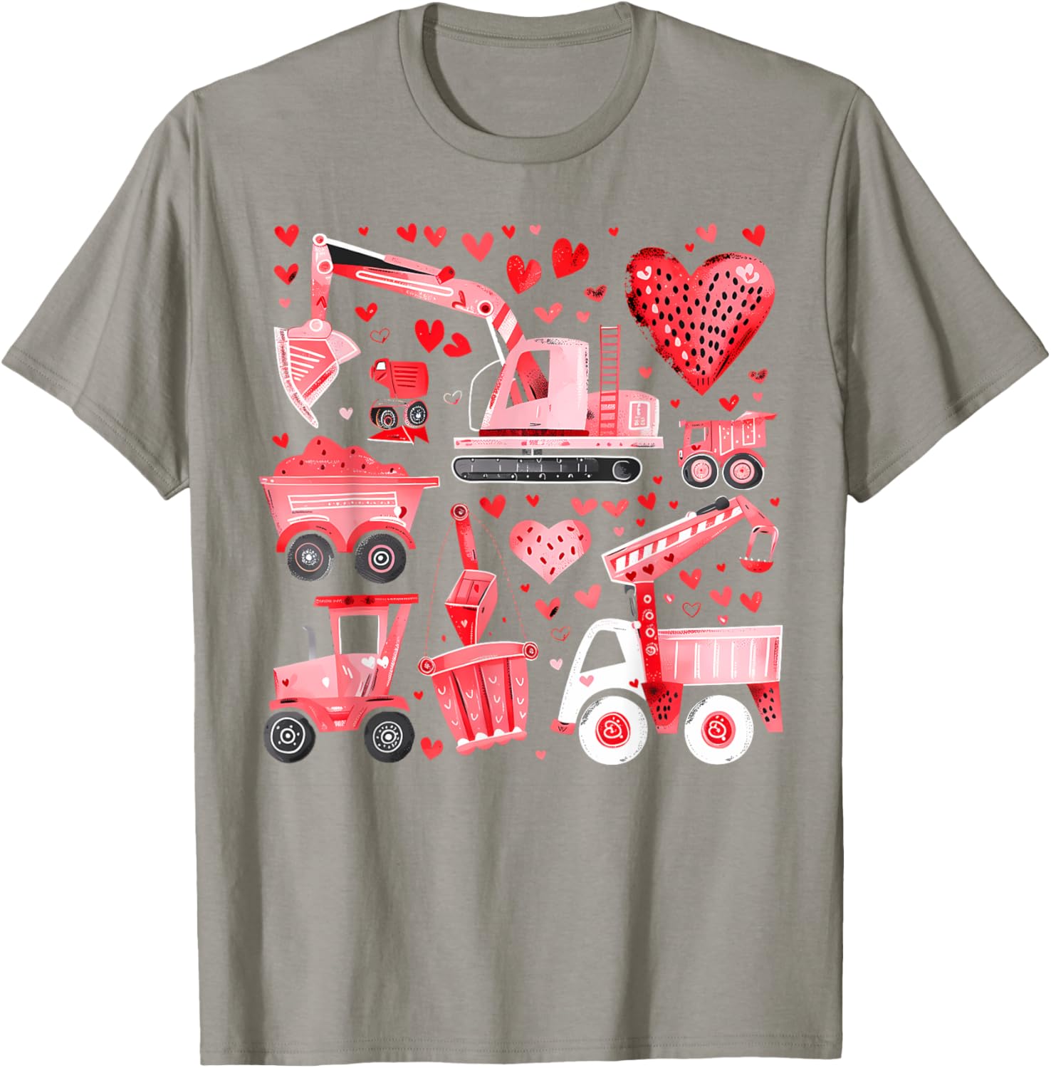 Adorable Valentine's Day Construction Trucks Loads of Love Toddler T-Shirt - 20