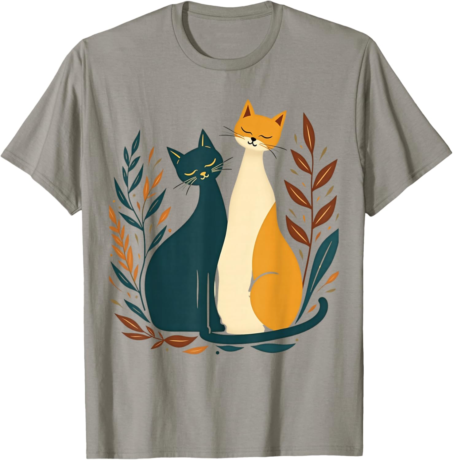 Vintage Mid-Century Modern Cat T-Shirt 50s 60s Retro Style Apparel - 8