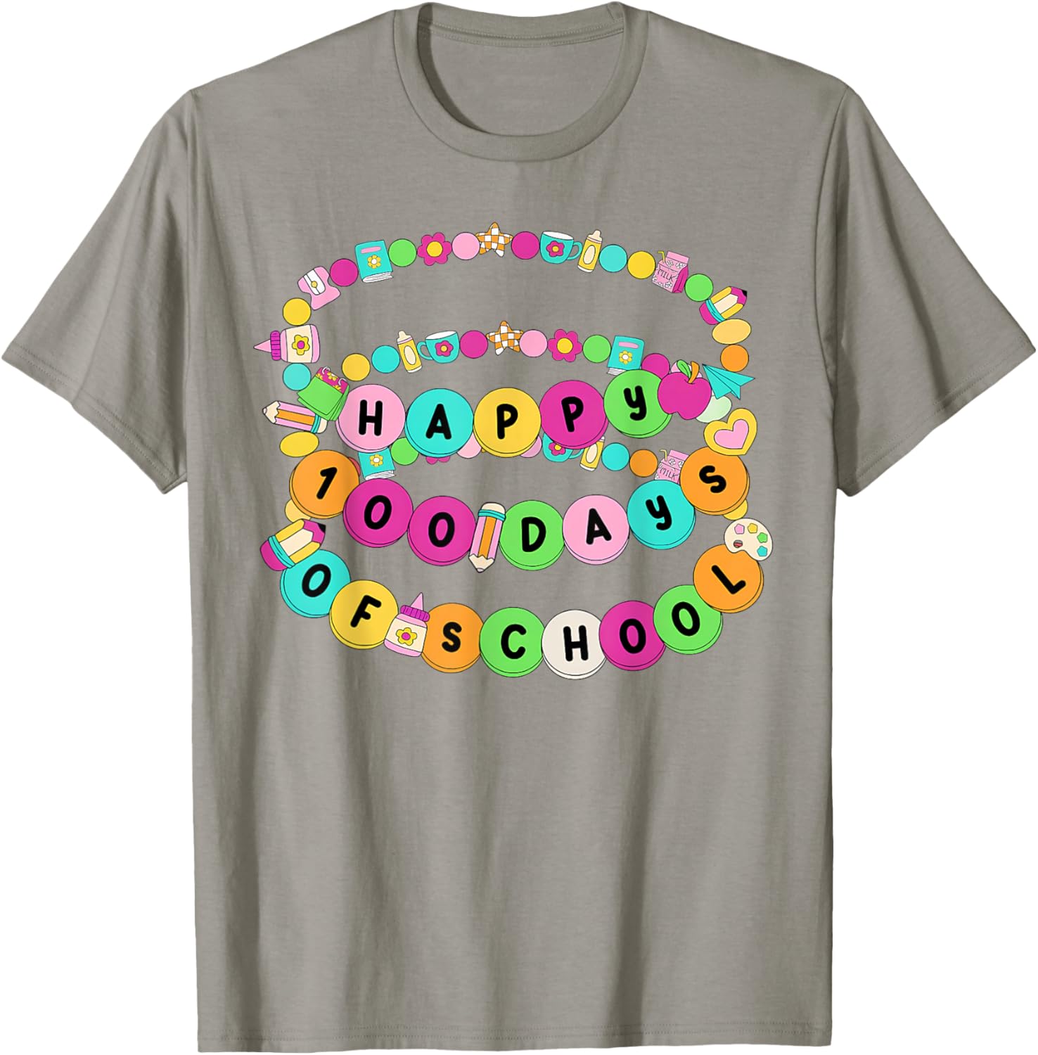 Happy 100 Days School Fun T-Shirt for Teachers and Students - 3