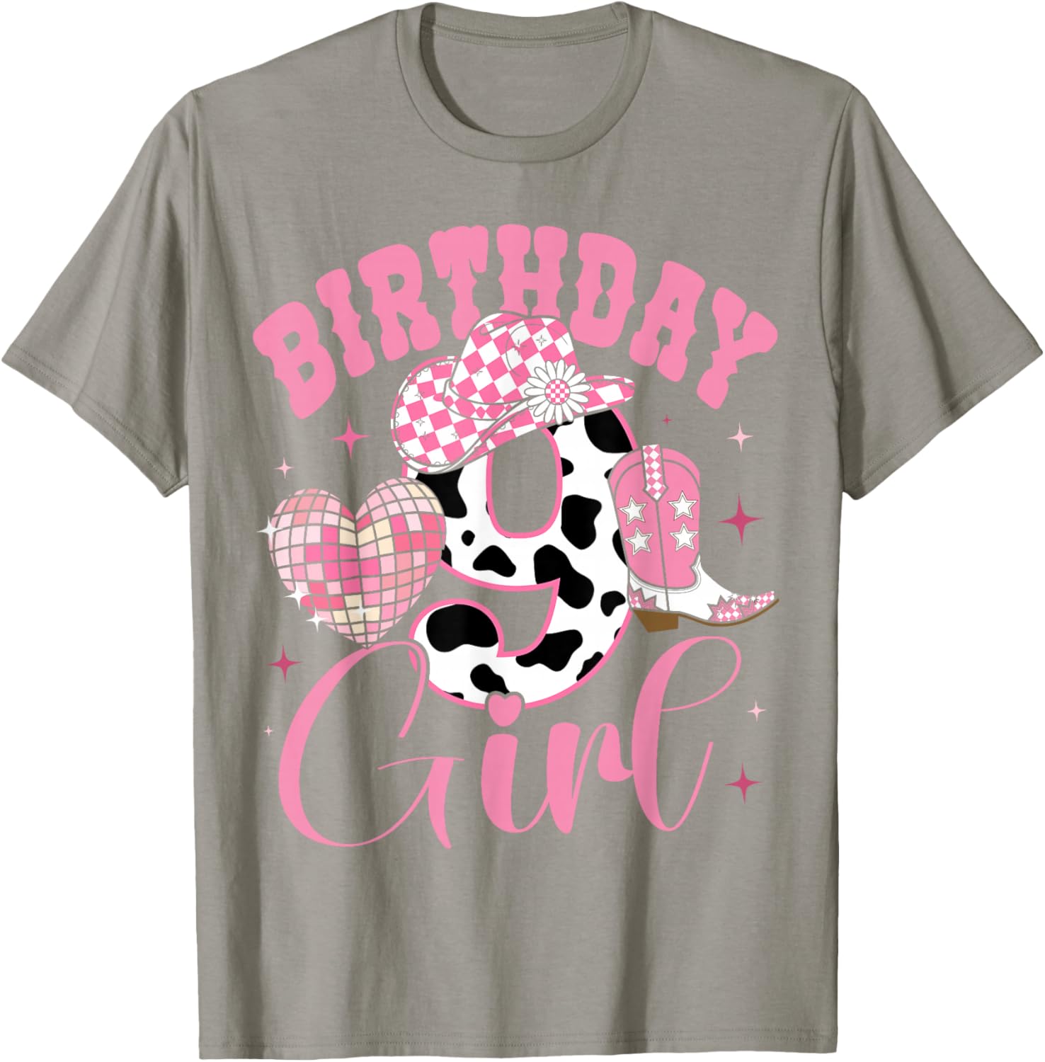 Happy 9th Birthday Cowgirl Tee Stylish Rodeo Outfit for Girls - 17