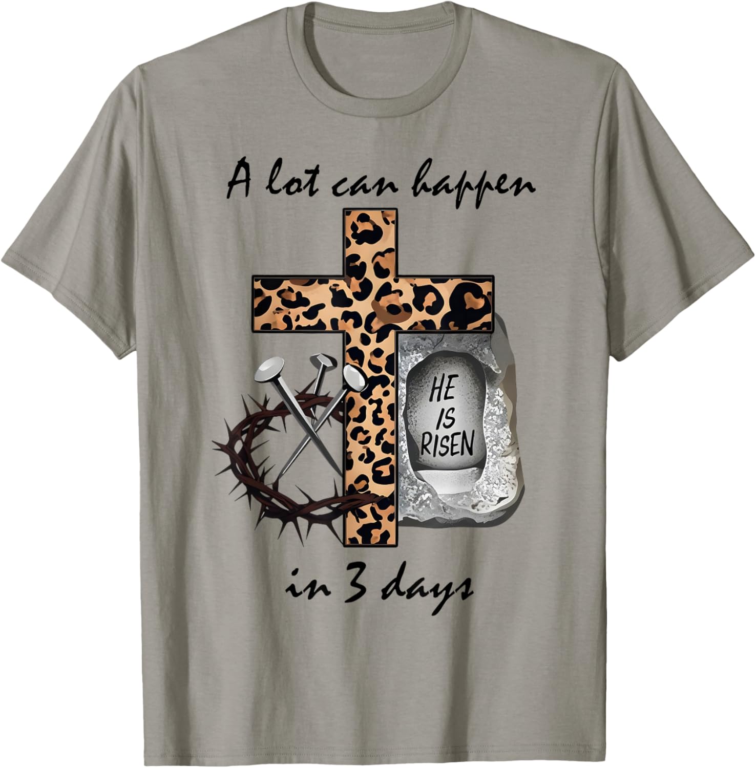 Inspirational 3 Days Christian Easter Cross T-Shirt for Faithful Celebration - 19