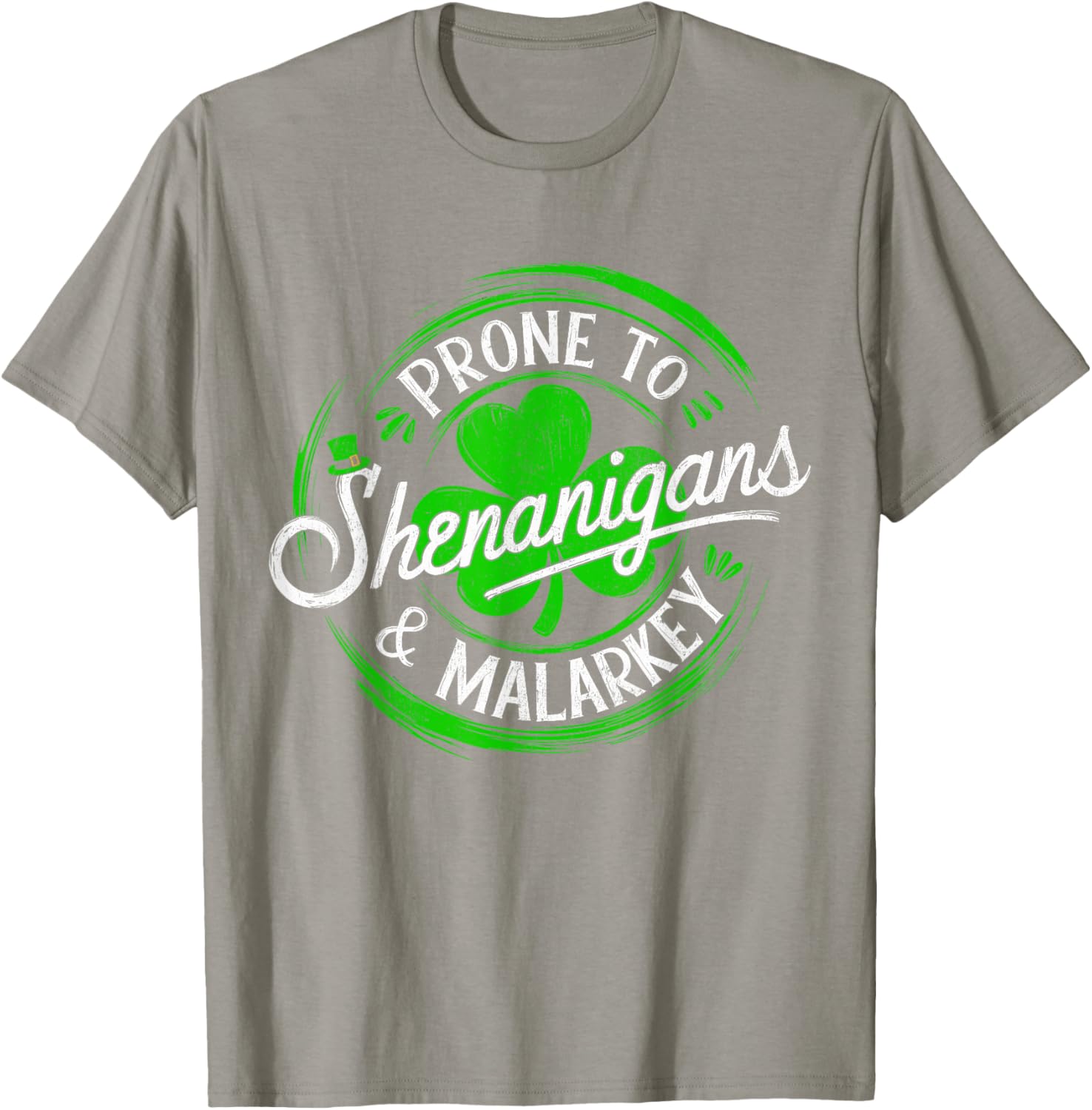 Prone to Shenanigans St Patrick's Day Shamrock T-Shirt for Fun Celebrations - 20