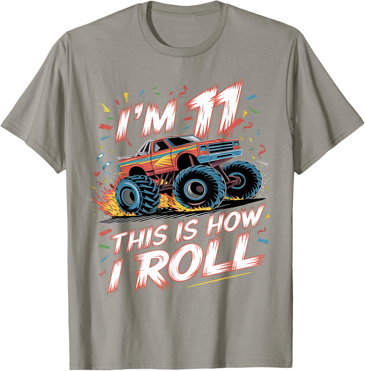 Monster Truck 11th Birthday Shirt for Boys - Fun Birthday T-Shirt - 23