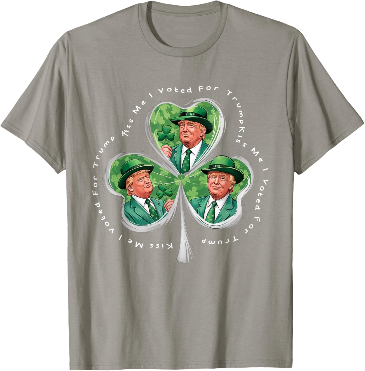 Funny Trump St Patrick's Day 2025 T-Shirt - Kiss Me I Voted For Trump - 9