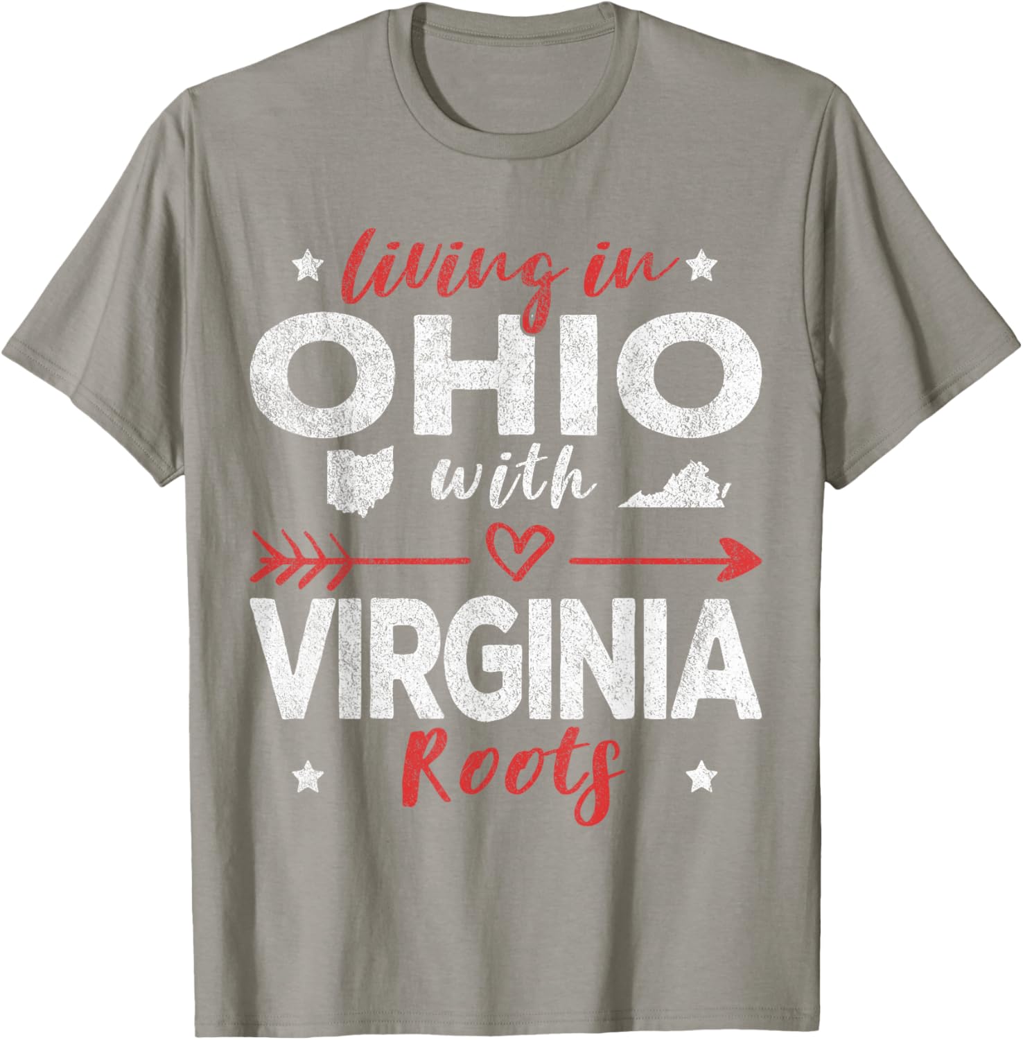 Living in Ohio with Virginia Roots T-Shirt for Proud State Lovers - 19