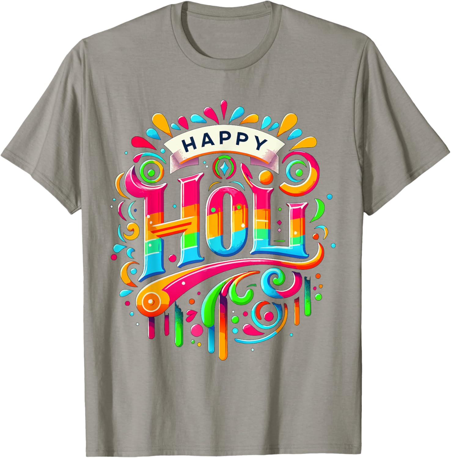 Happy Holi Festival T-Shirt for Women, Kids, and Men - Family Apparel - 3