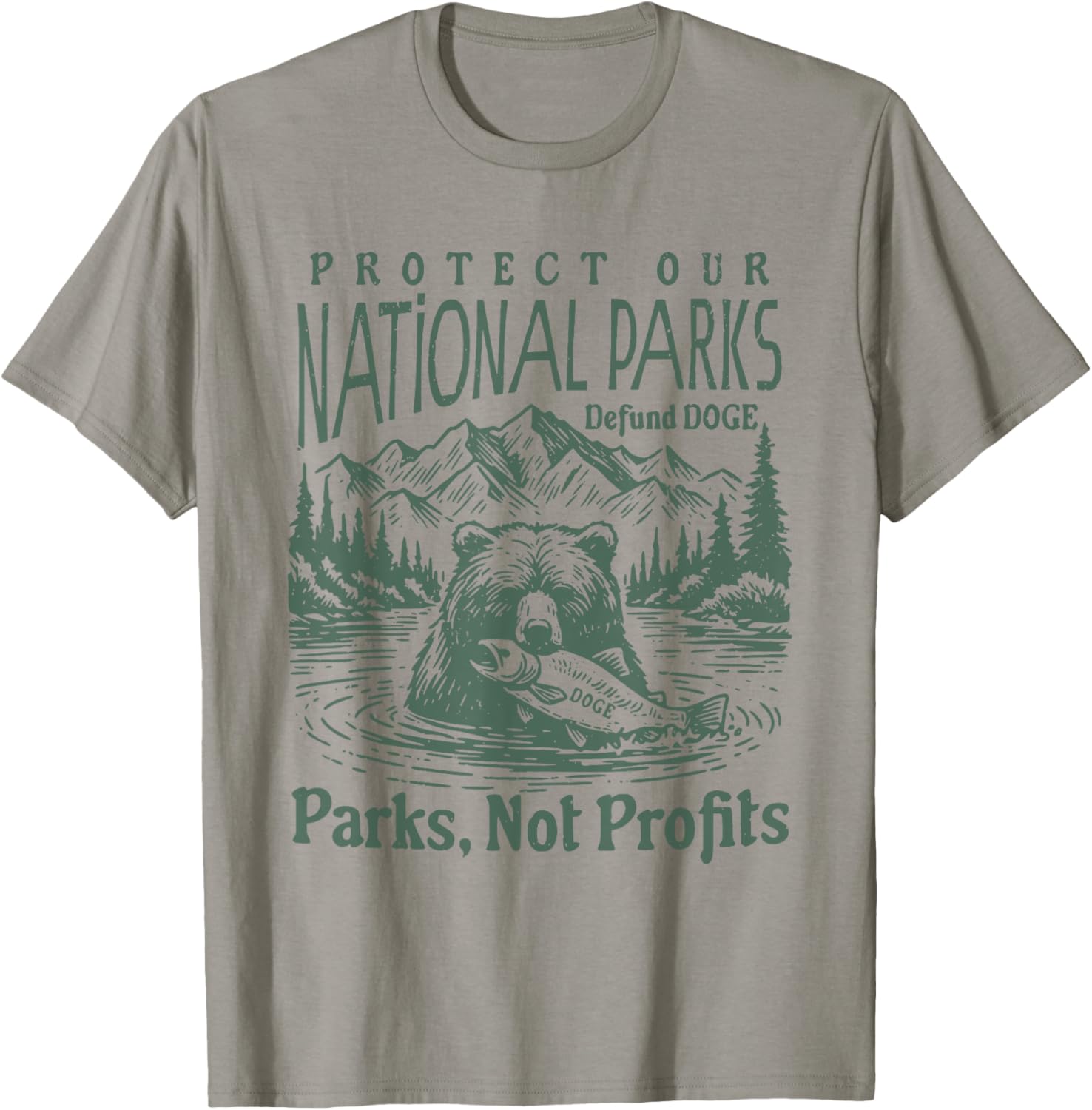 Support National Parks T-Shirt - Defund DOGE Parks Not Profits Design - 7