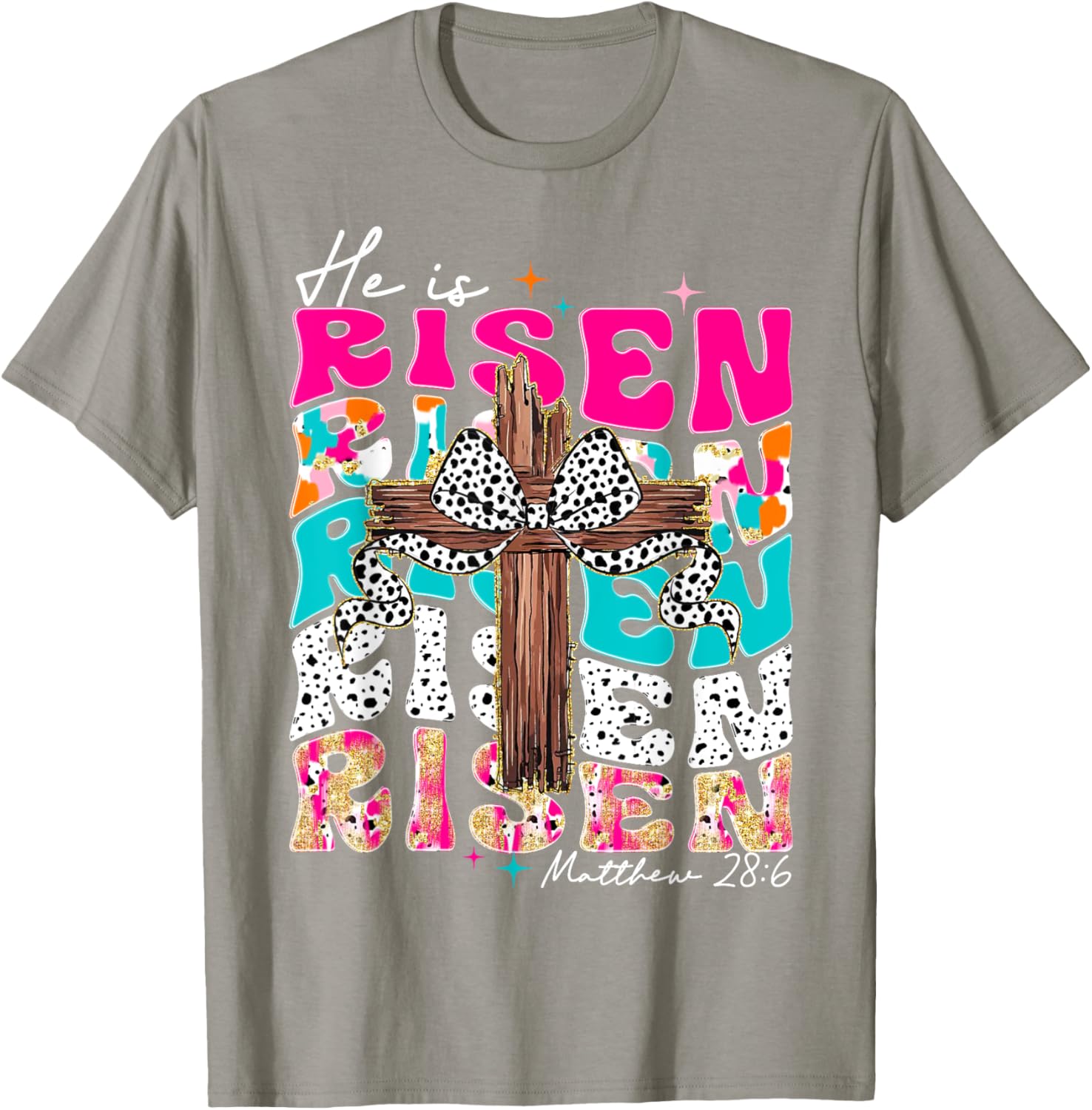 He Is Risen Cross Jesus Easter T-Shirt for Men and Women - Faith Apparel - 7
