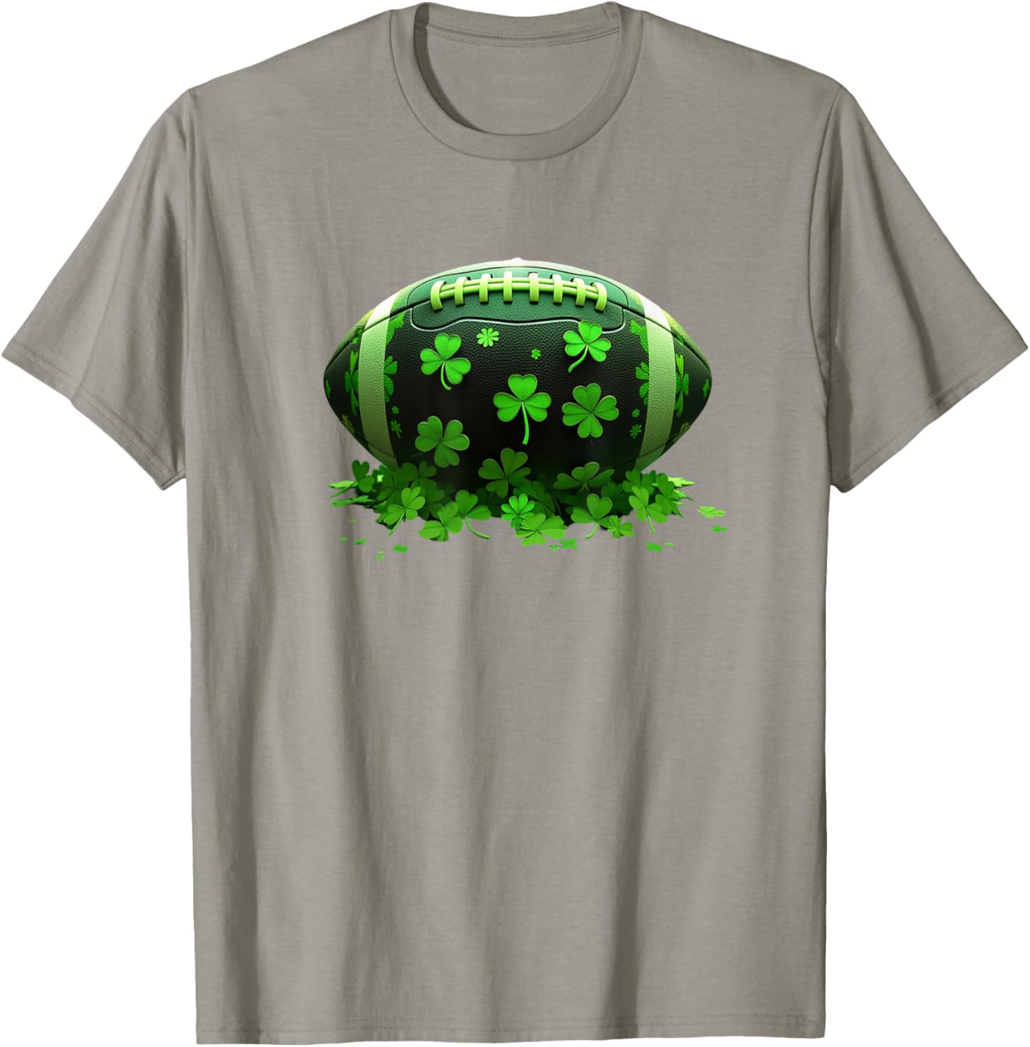 Lucky Shamrock Football Lovers T-Shirt for St Patricks Day Fun - 2