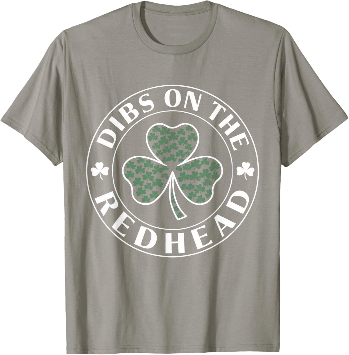 Funny Irish St Patricks Day Shamrock Dibs on the Redhead T-Shirt - 5
