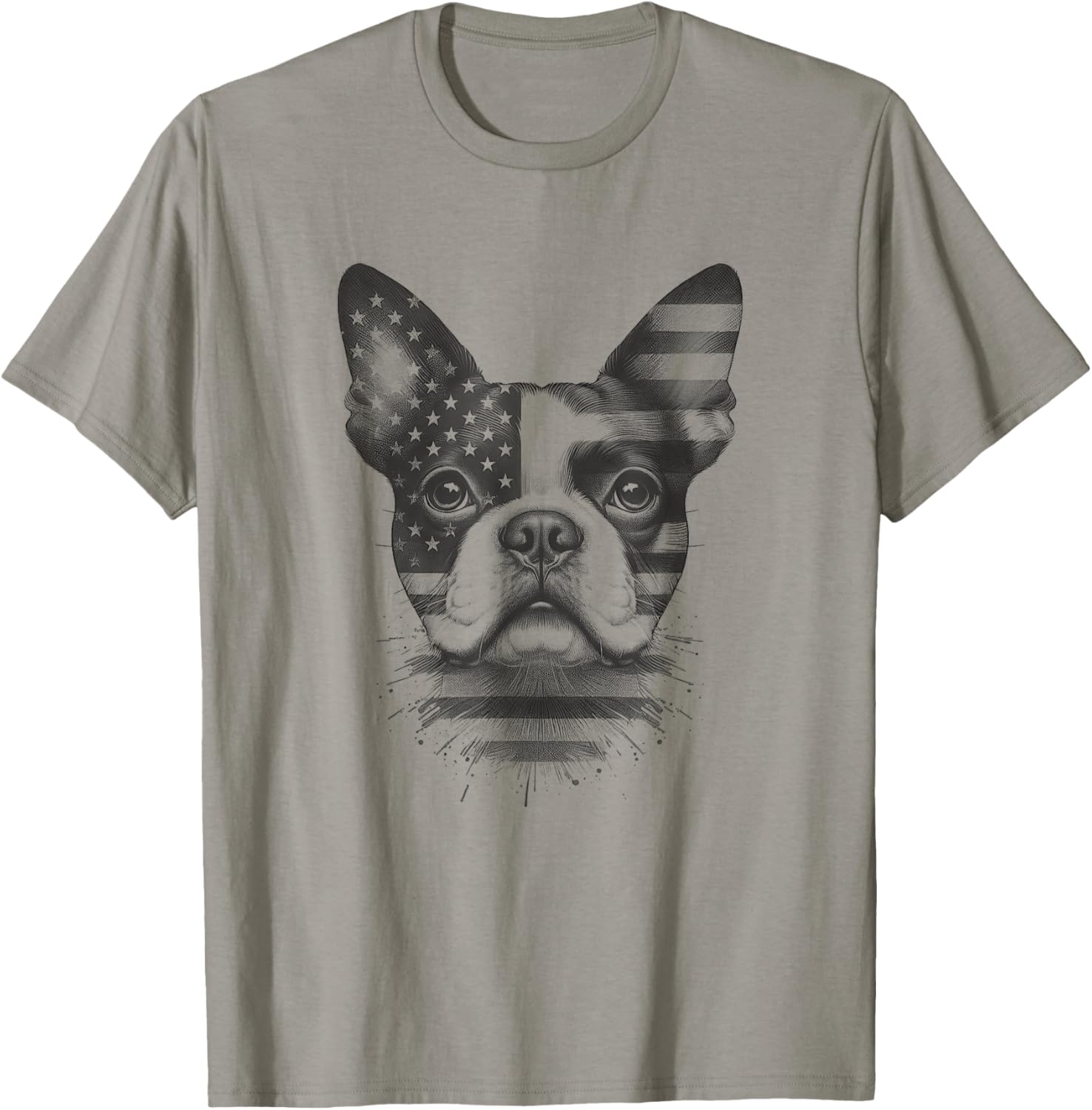 Boston Terrier American Flag 4th of July T-Shirt for Dog Lovers - 4