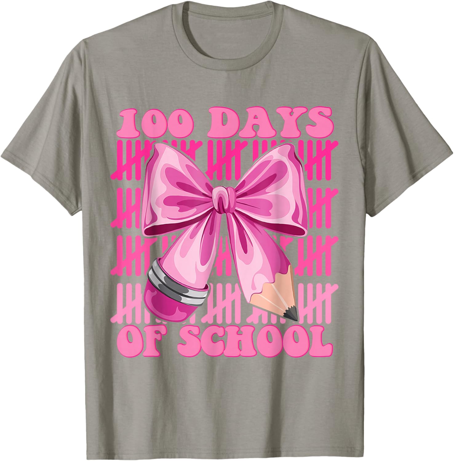 100 Days of School Girls Coquette Bow T-Shirt for Celebrating Milestones - 16