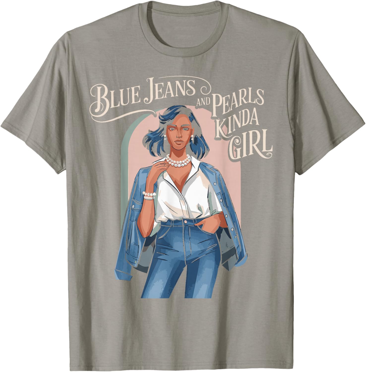 Stylish Blue Jeans Pearl Skinny Jeans Lover T-Shirt for Fashion Enthusiasts - 3