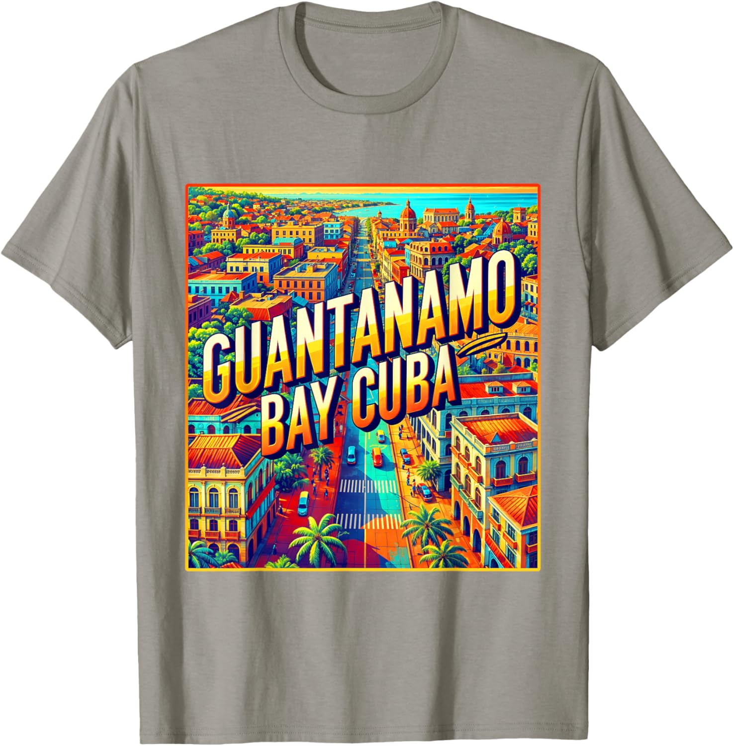 Vintage Retro Guantanamo Bay Cuba T-Shirt for Family Trips - 18