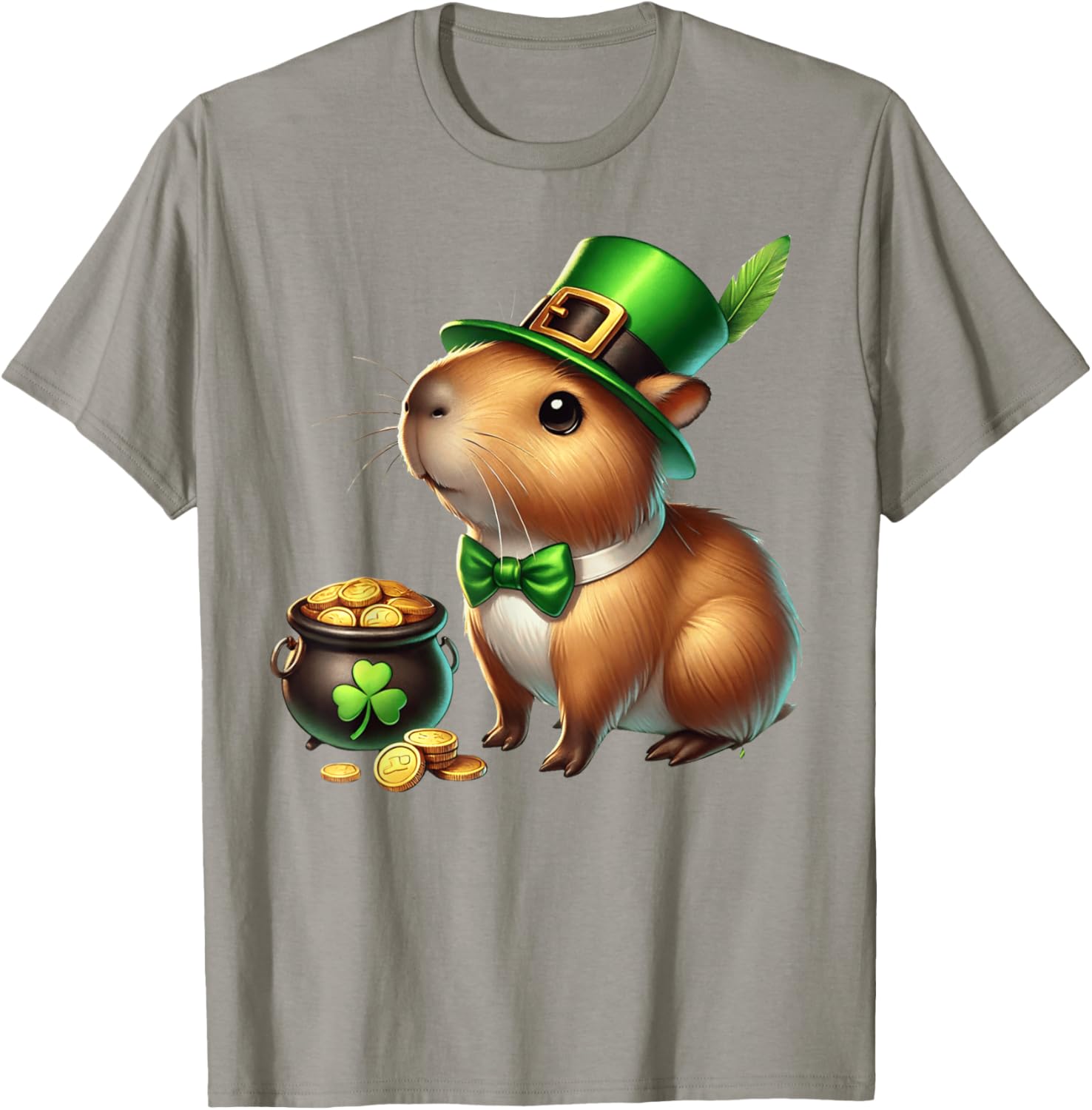 Adorable Guinea Pig Leprechaun St Patrick's Day Kids T-Shirt - 20