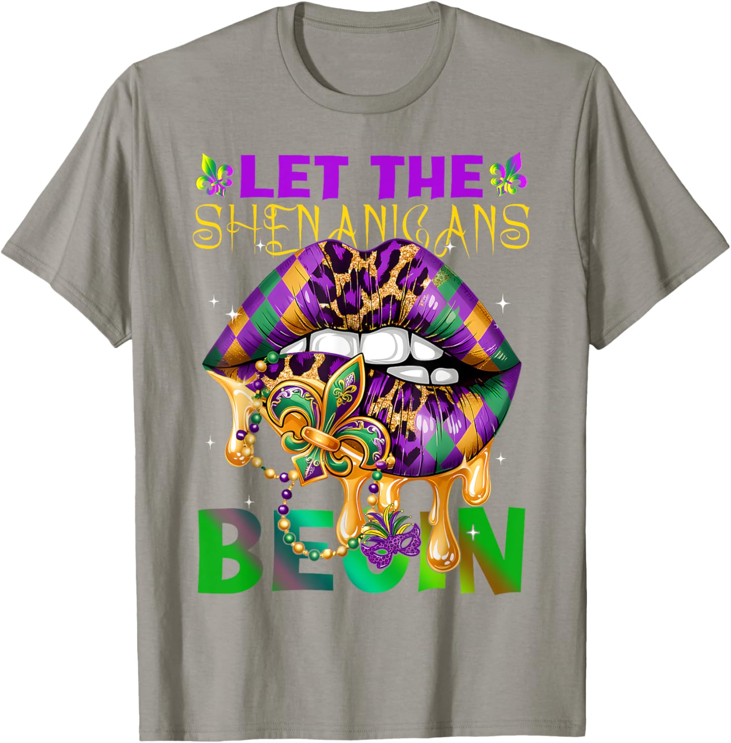 Let The Shenanigans Begin Mardi Gras T-Shirt for Kids and Adults - 15